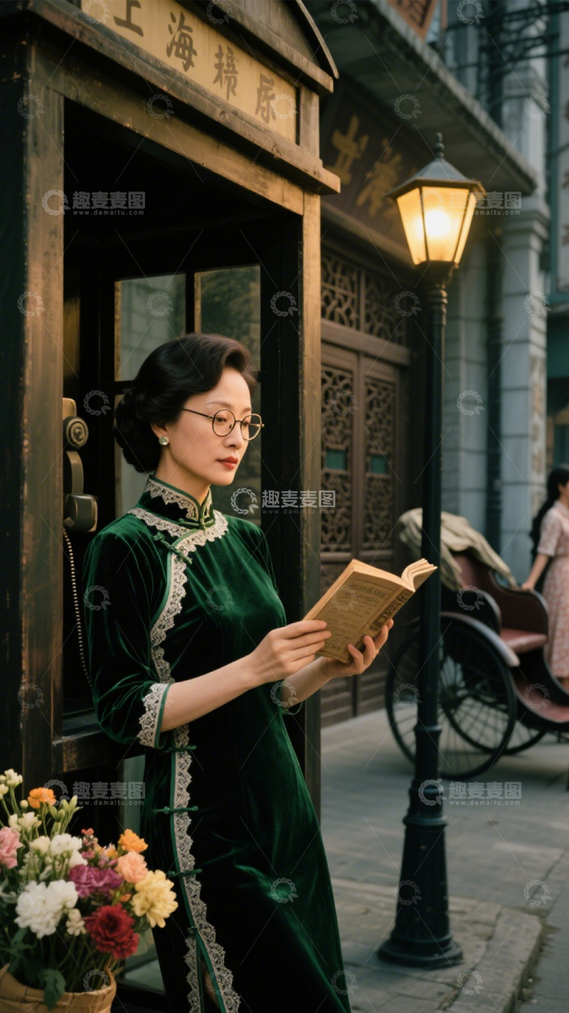 高清大图下载【趣麦麦图】旗袍复古民国风尚2