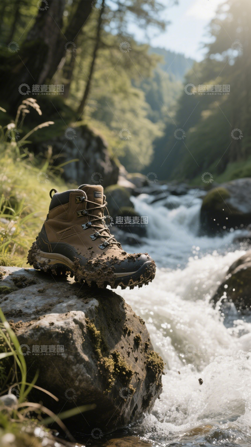 高清大图下载【趣麦麦图】登山靴户外山野行2