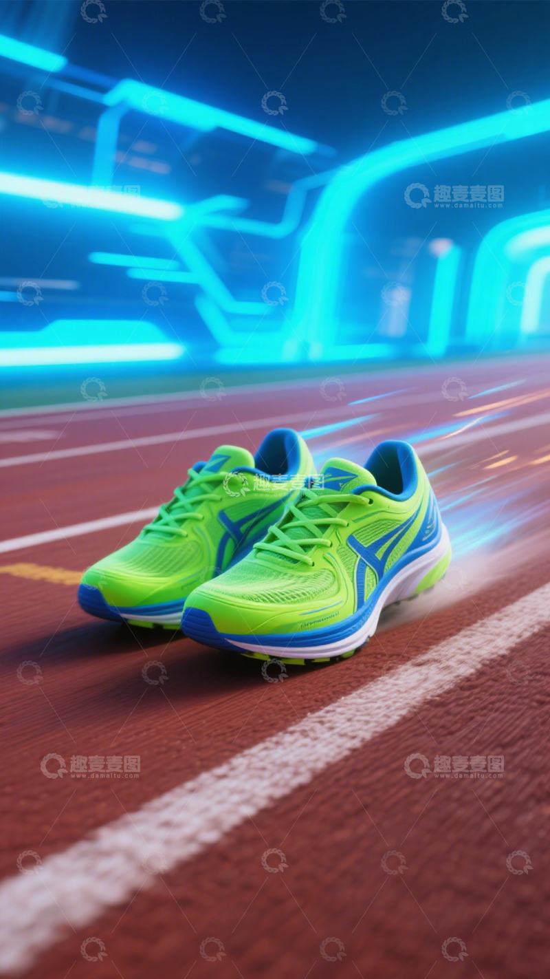 高清大图下载【趣麦麦图】运动跑鞋竞速魅力