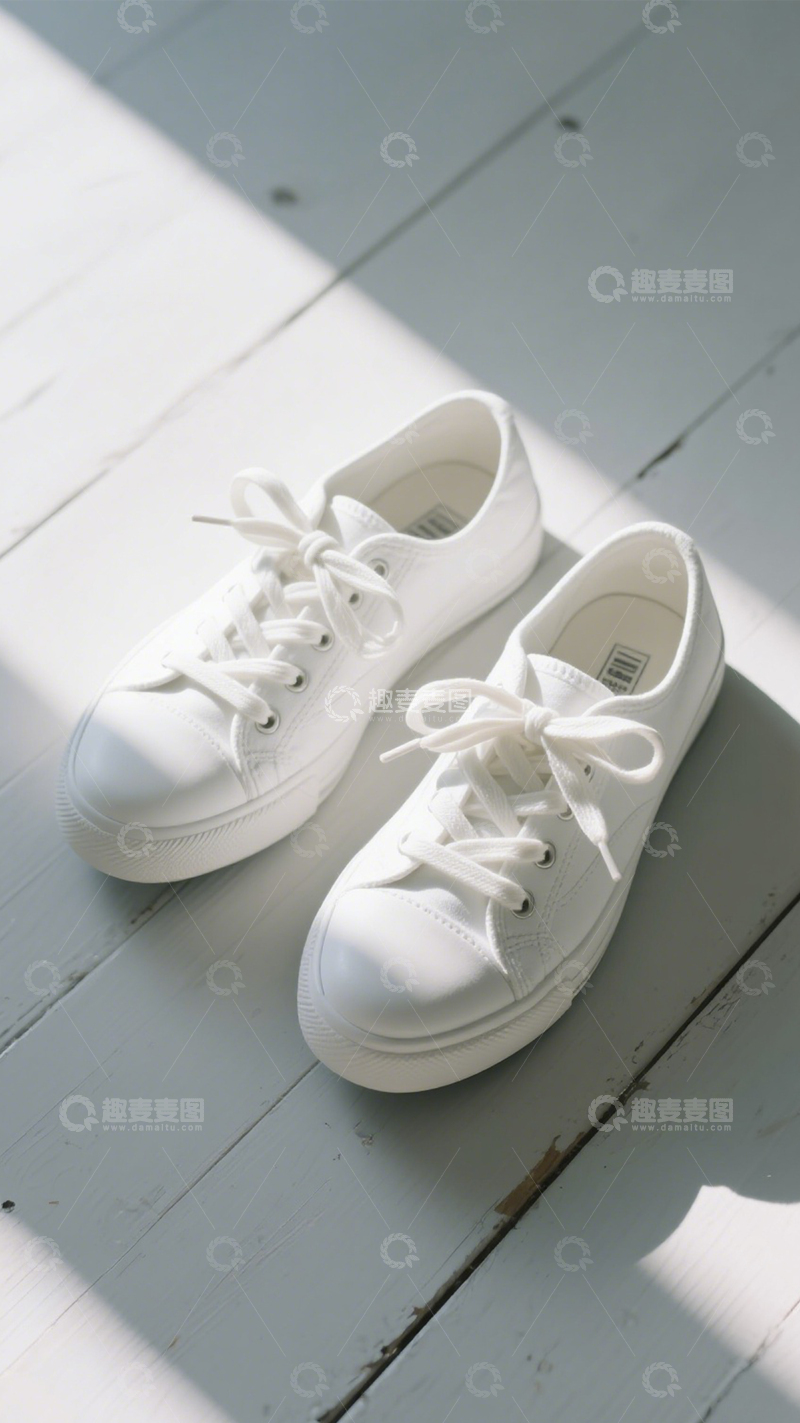 高清大图下载【趣麦麦图】简约小白鞋日常风3