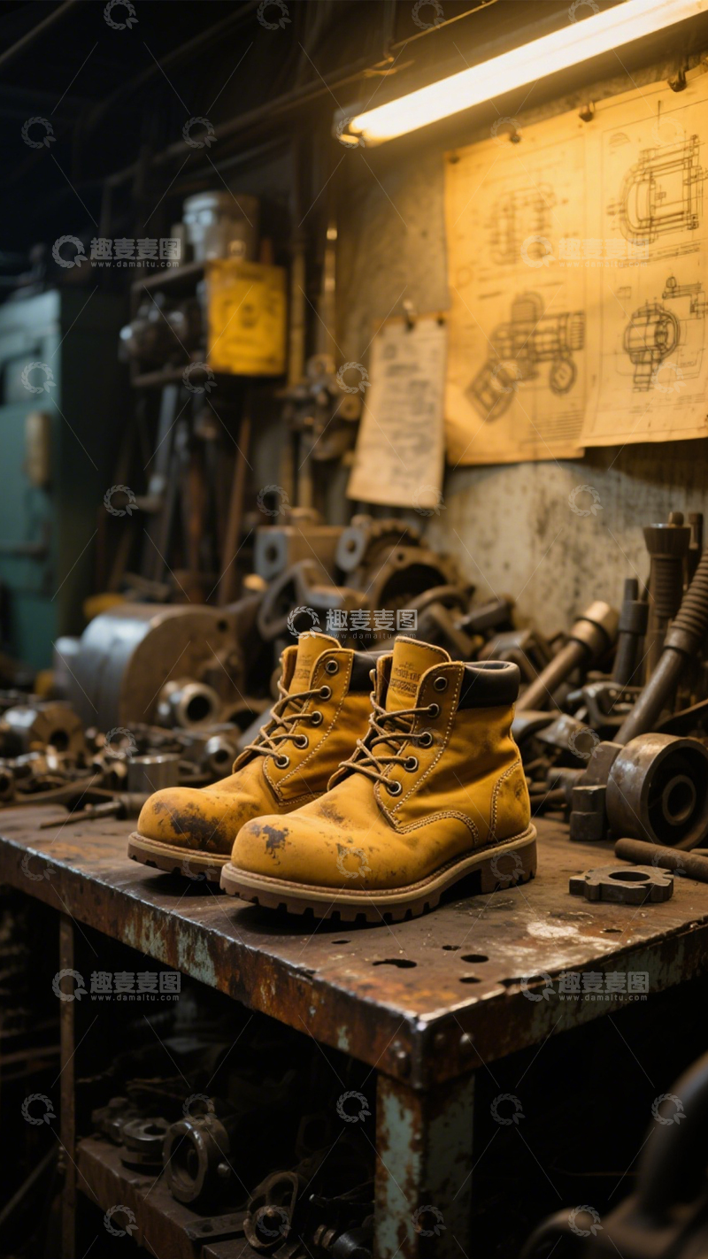 高清大图下载【趣麦麦图】工装黄靴户外硬朗1