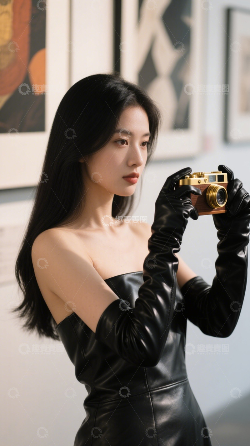 高清大图下载【趣麦麦图】长手套优雅艺术