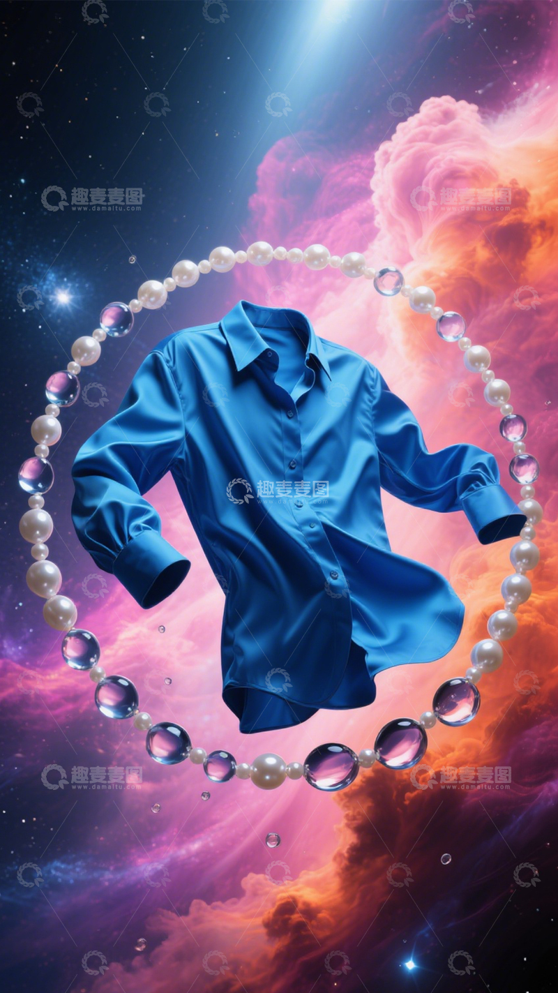 高清大图下载【趣麦麦图】星空衬衫时尚宇宙漫游2