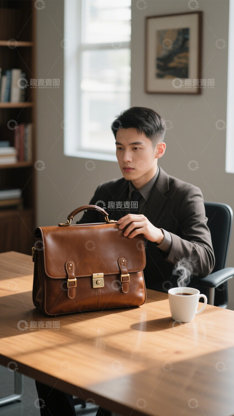 高清大图下载【趣麦麦图】商务公文包职场质感3