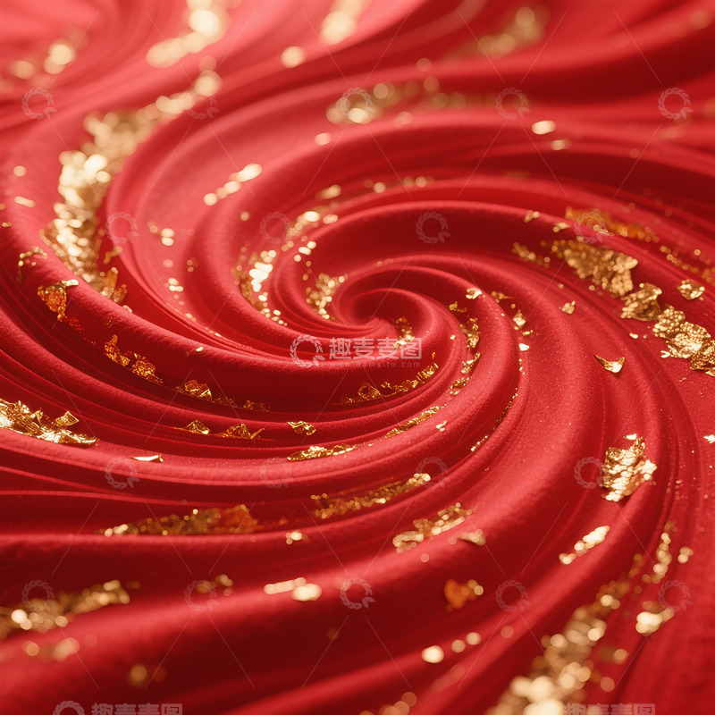 高清大图下载【趣麦麦图】中国红色鎏金质感背景6
