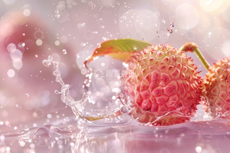 高清大图下载【趣麦麦图】新鲜的一颗荔枝水果