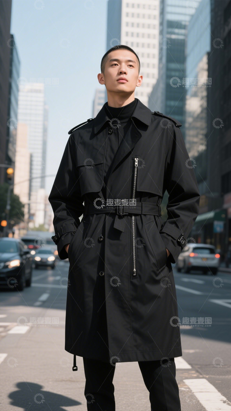 高清大图下载【趣麦麦图】风衣多样风格出行
