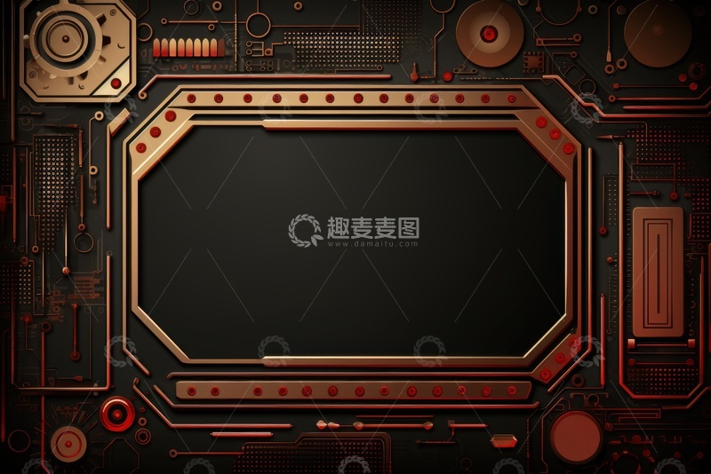 高清大图下载【趣麦麦图】金属线路装饰背景