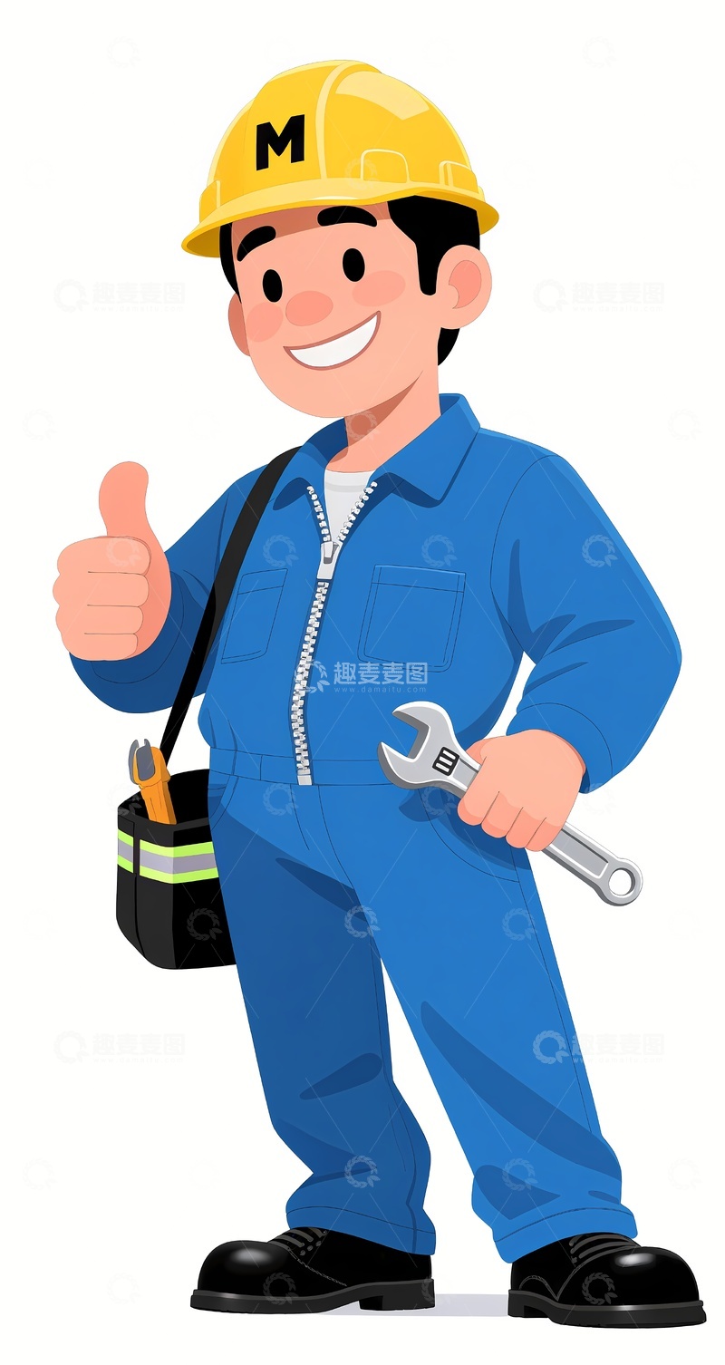 维修工人卡通1