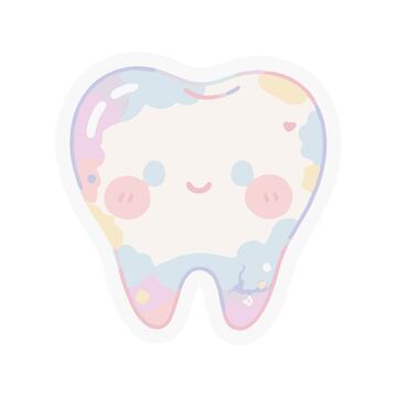 可爱卡通牙齿插画