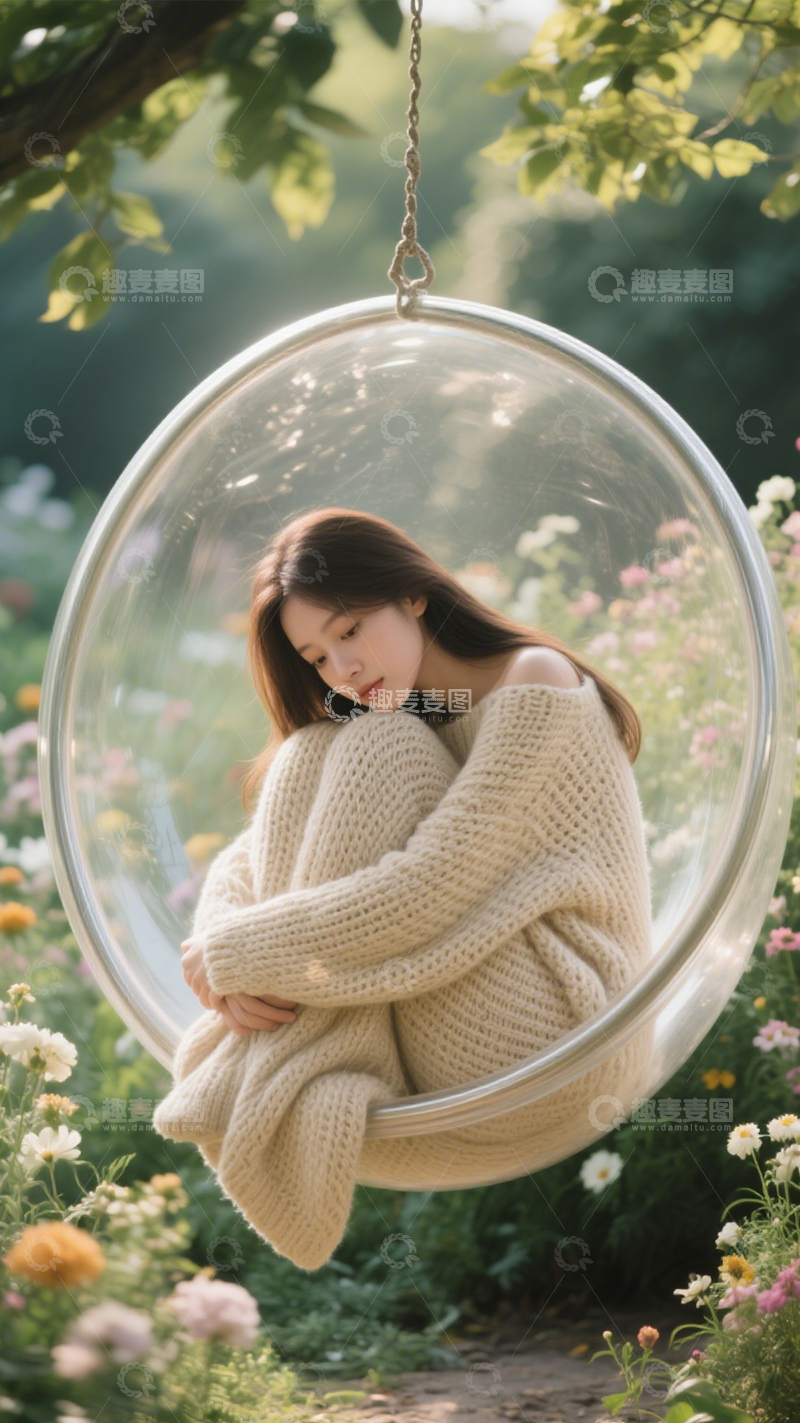 高清大图下载【趣麦麦图】慵懒毛衣森系休闲