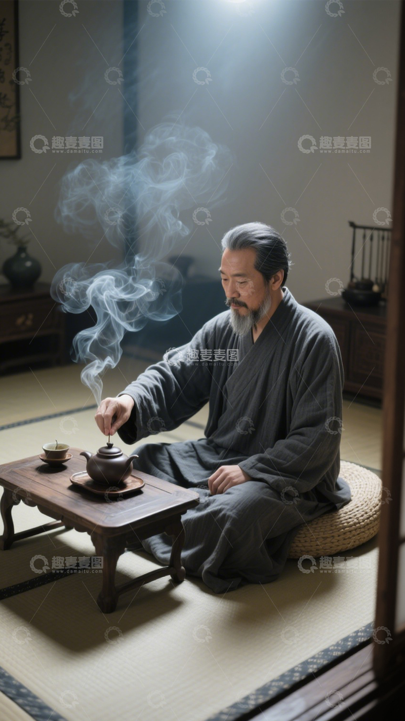 高清大图下载【趣麦麦图】国风茶服禅意文化1