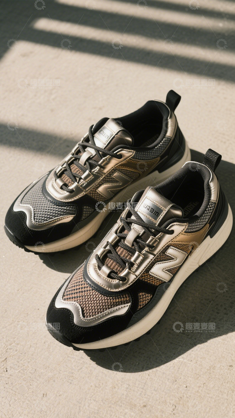 高清大图下载【趣麦麦图】复古运动鞋潮流休闲风2