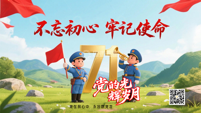 源文件下载【趣麦麦图】71建党节背景