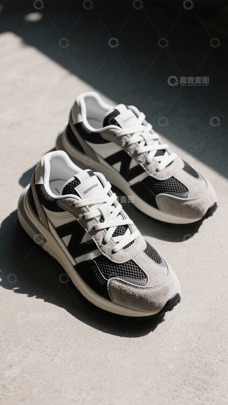高清大图下载【趣麦麦图】复古运动鞋潮流休闲风1