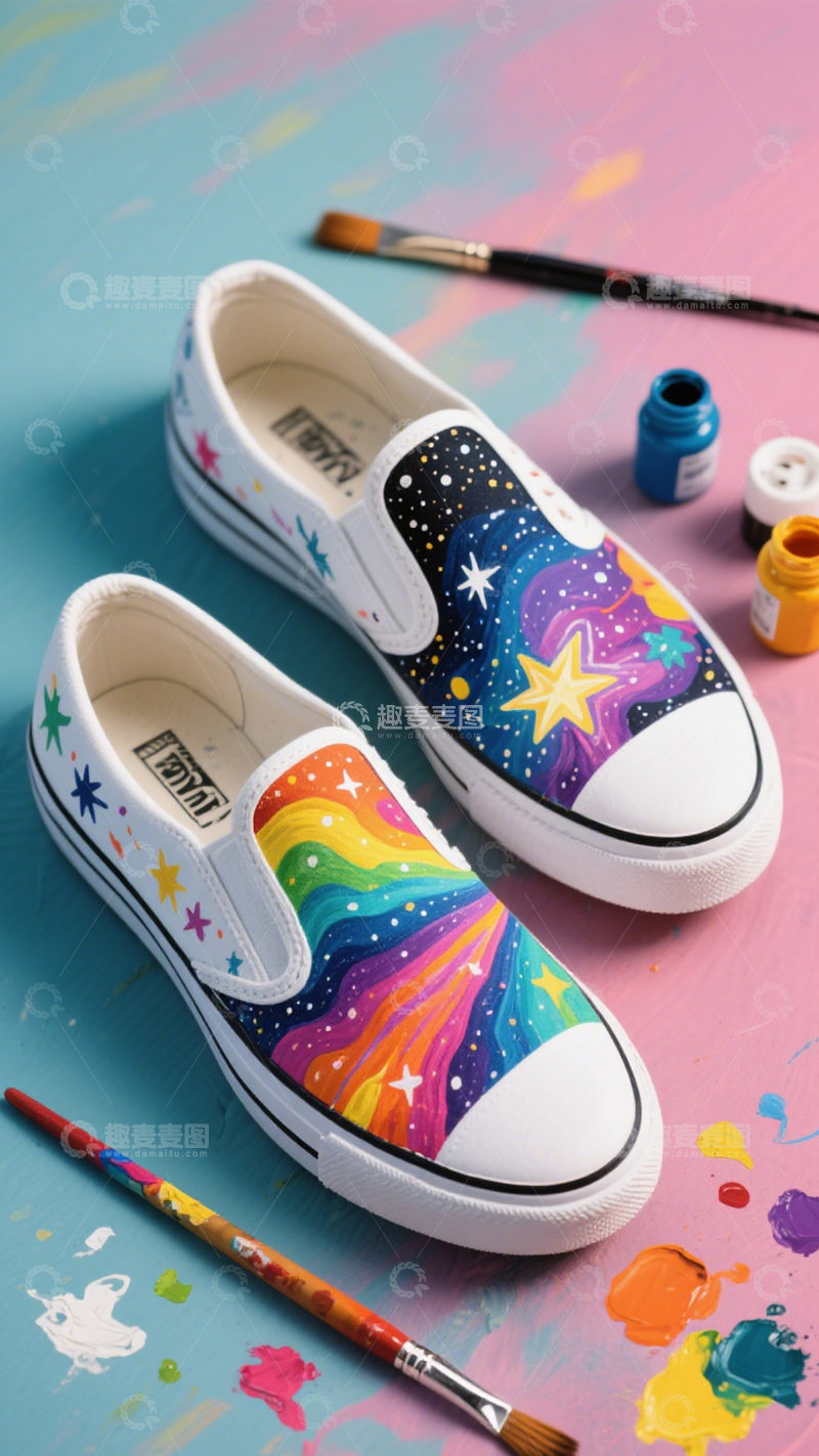 高清大图下载【趣麦麦图】手绘鞋创意个性3
