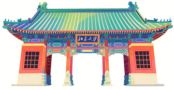 北京北京大学地标建筑素材