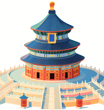 北京天坛地标建筑素材