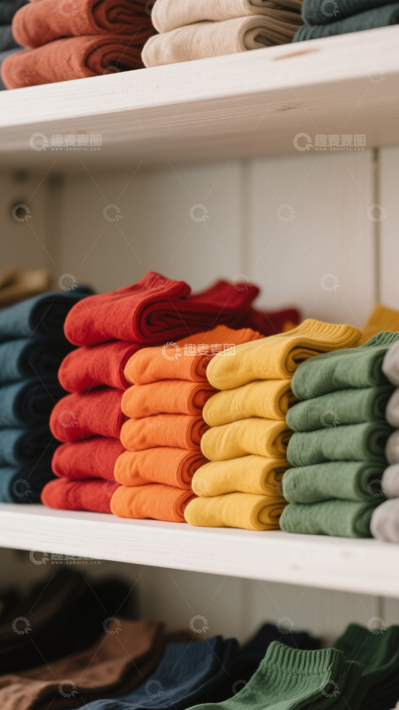 高清大图下载【趣麦麦图】多彩袜子时尚收纳2