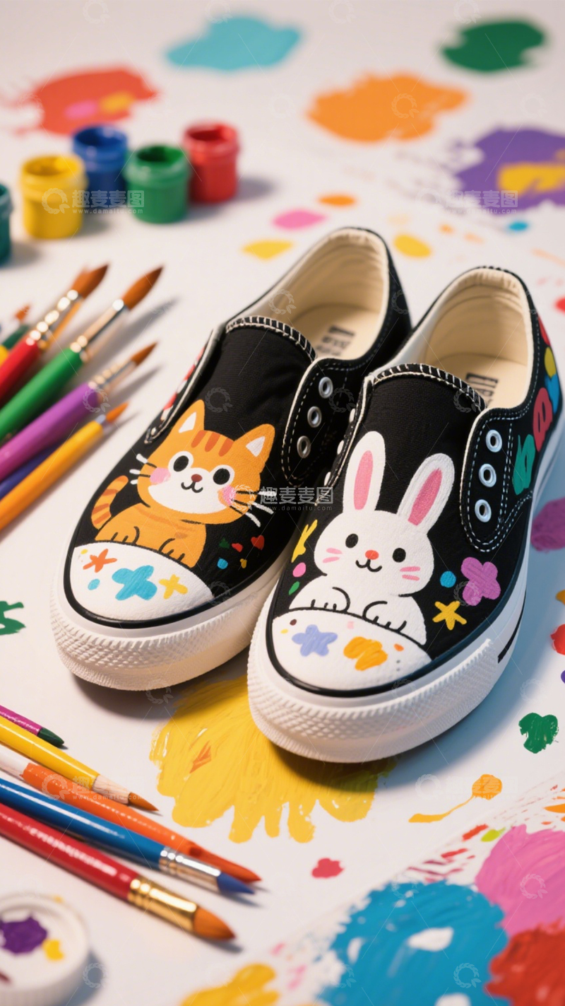 高清大图下载【趣麦麦图】手绘鞋创意个性