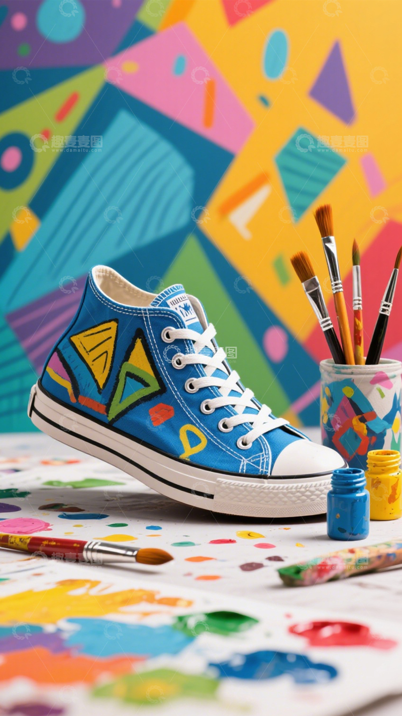 高清大图下载【趣麦麦图】手绘鞋创意个性2