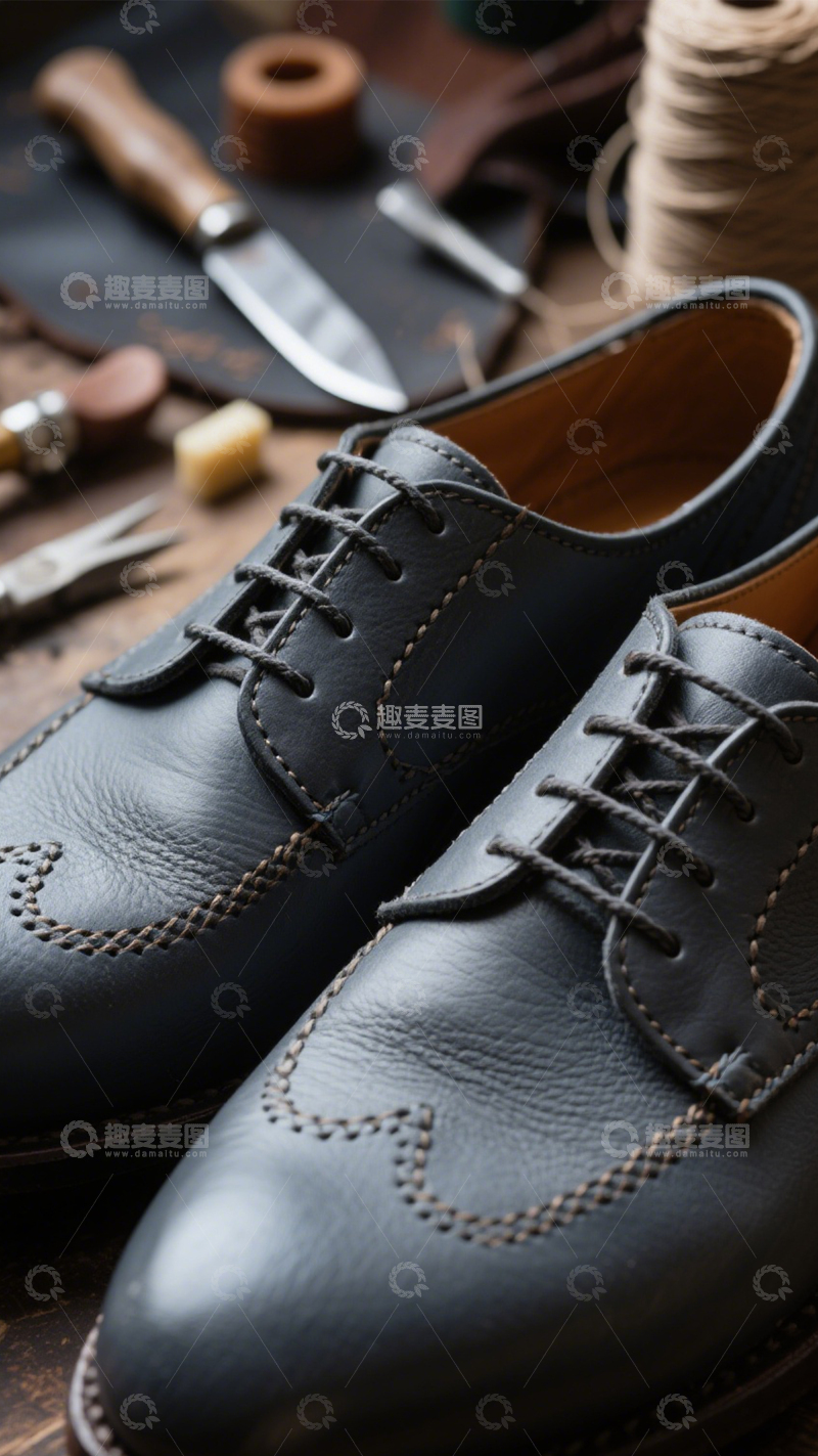 高清大图下载【趣麦麦图】手工皮鞋工艺之美3