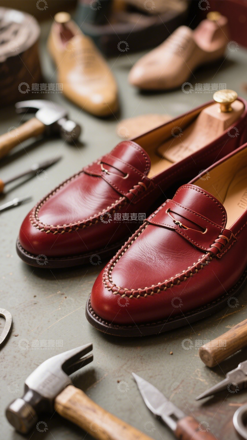 高清大图下载【趣麦麦图】手工皮鞋工艺之美