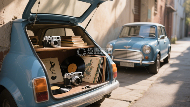 高清大图下载【趣麦麦图】复古汽车文艺行囊3