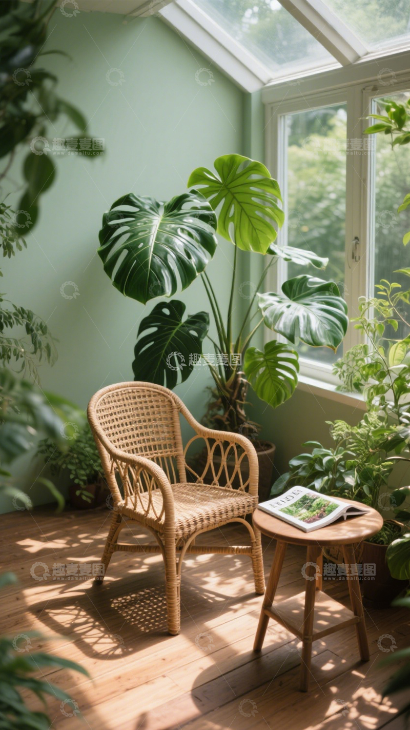 高清大图下载【趣麦麦图】室内绿植静谧角落3