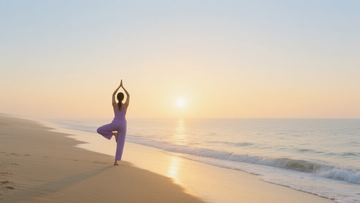 海边瑜伽运动时尚2