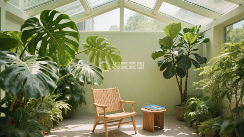 高清大图下载【趣麦麦图】室内绿植静谧角落1