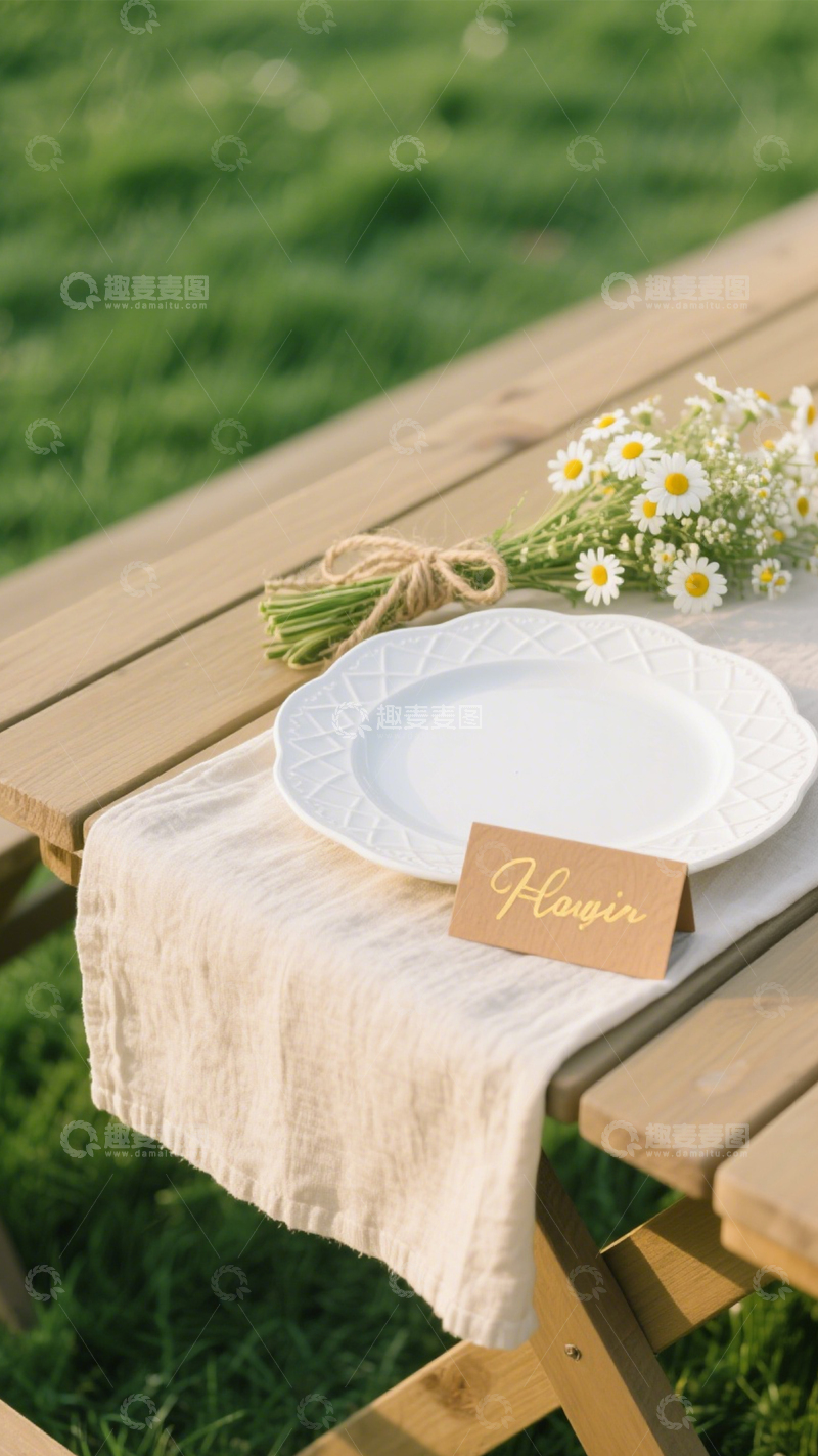 高清大图下载【趣麦麦图】户外野餐清新时光