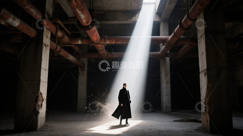 高清大图下载【趣麦麦图】废弃工厂氛围感大片​1