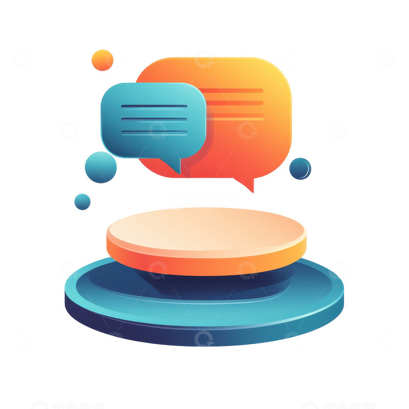 高清大图下载【趣麦麦图】立体气泡对话框标志