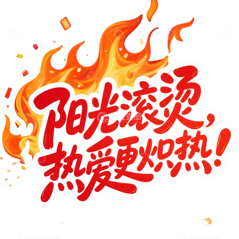 源文件下载【趣麦麦图】夏日字体似火