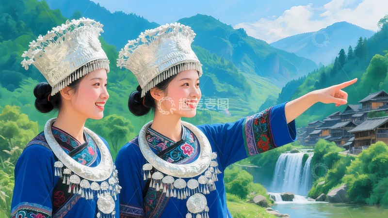 高清大图下载【趣麦麦图】贵州旅游苗族苗寨1