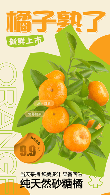 水果橘子海报