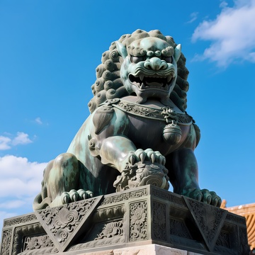 故宫铜狮子图片