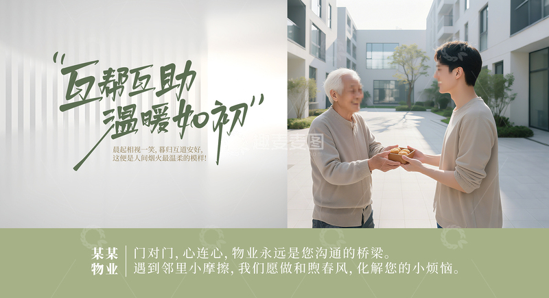 社区小区物业宣传展板海报喷绘