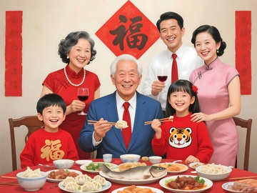 幸福一家人合影留念