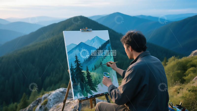 高清大图下载【趣麦麦图】野外写生绘画素材