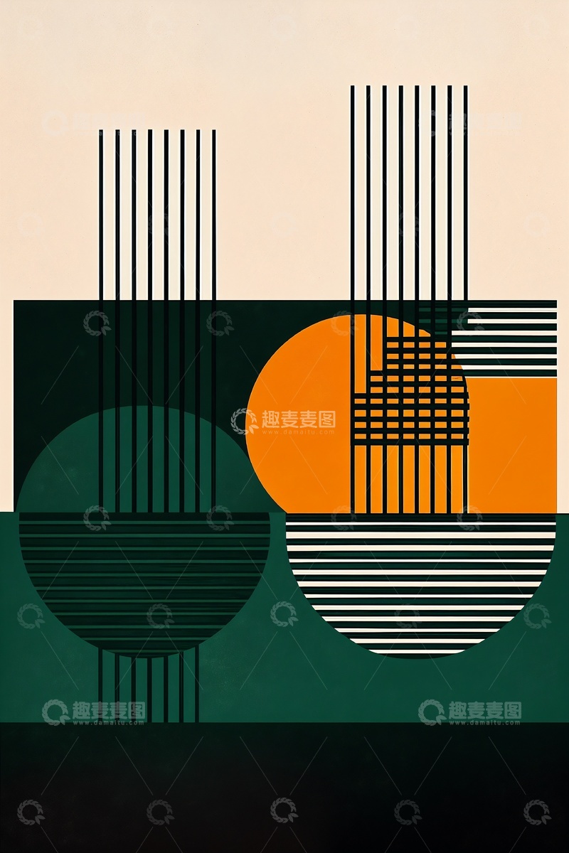 高清大图下载【趣麦麦图】简约现代抽象肌理画5