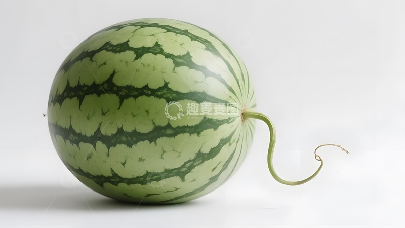 高清大图下载【趣麦麦图】白色背景上完整的西瓜