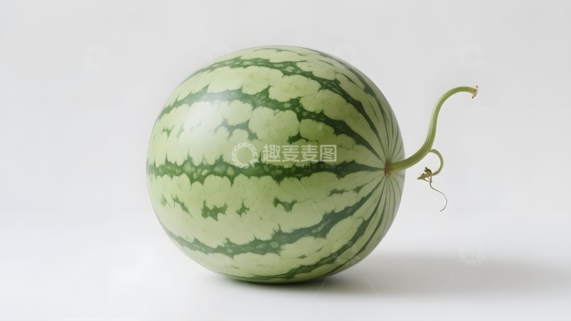高清大图下载【趣麦麦图】白色背景上完整的西瓜1