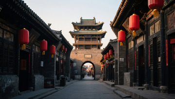 山西平遥古城高清摄影图片AI