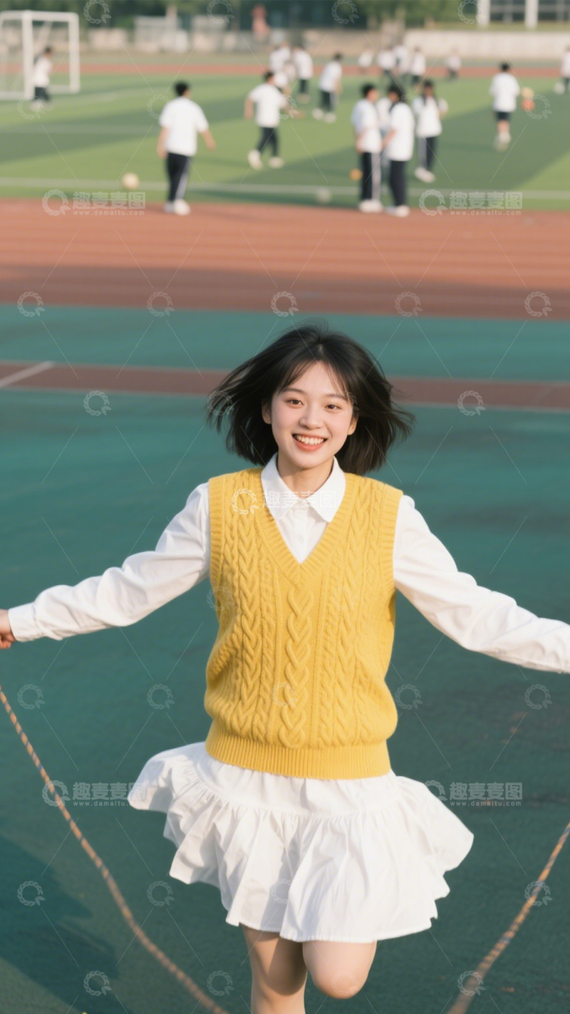 高清大图下载【趣麦麦图】学院马甲青春气息1