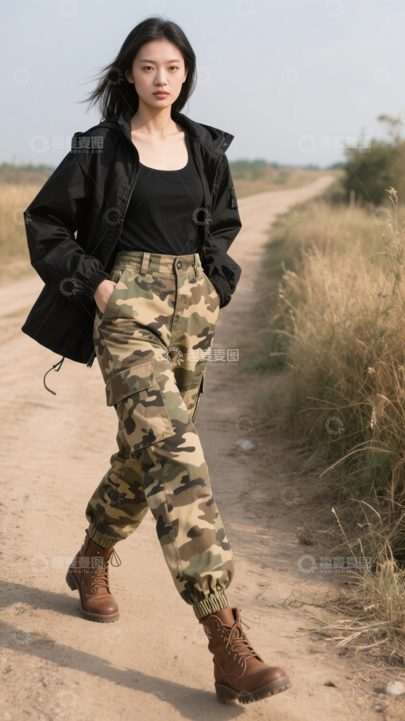 高清大图下载【趣麦麦图】迷彩工装硬朗风格1