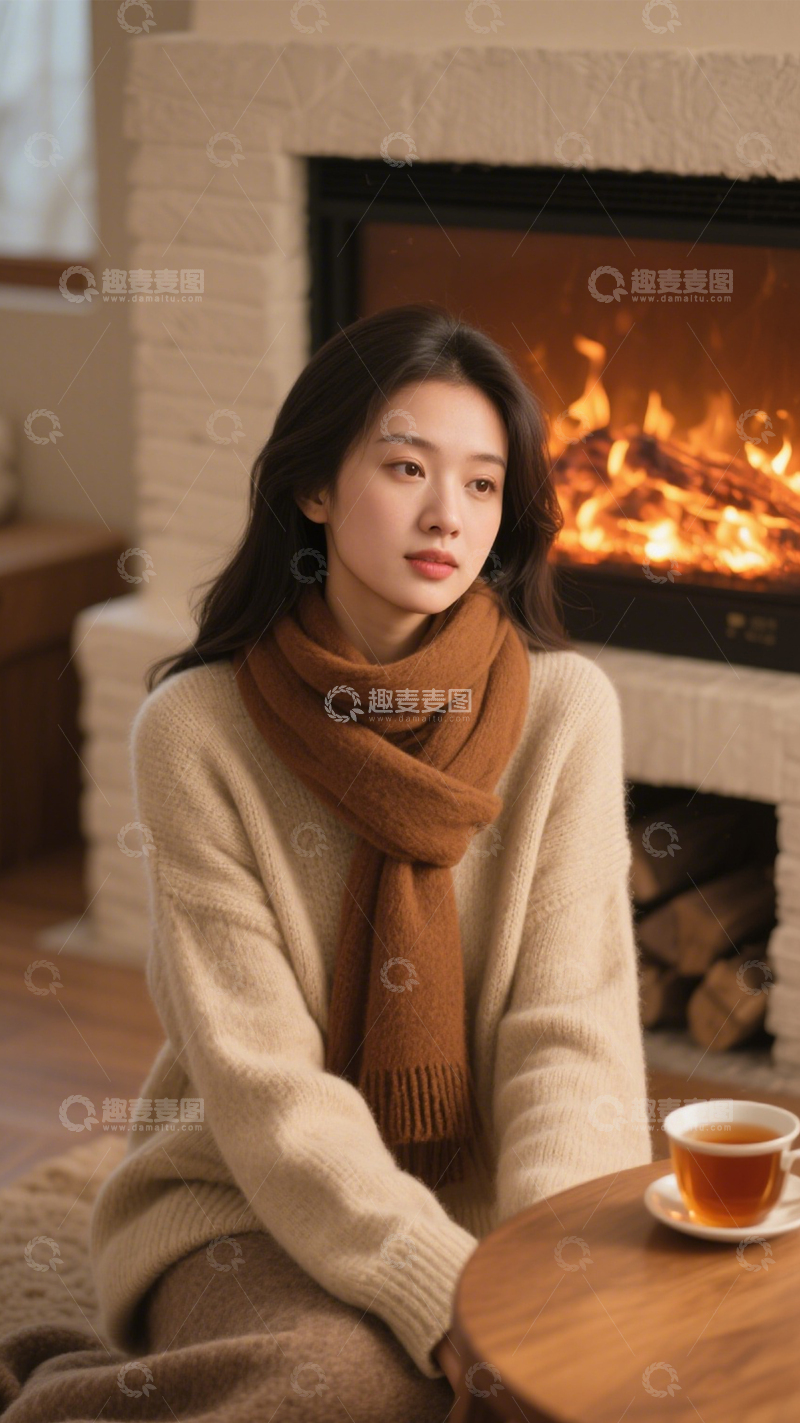 高清大图下载【趣麦麦图】秋冬毛衣温暖氛围3