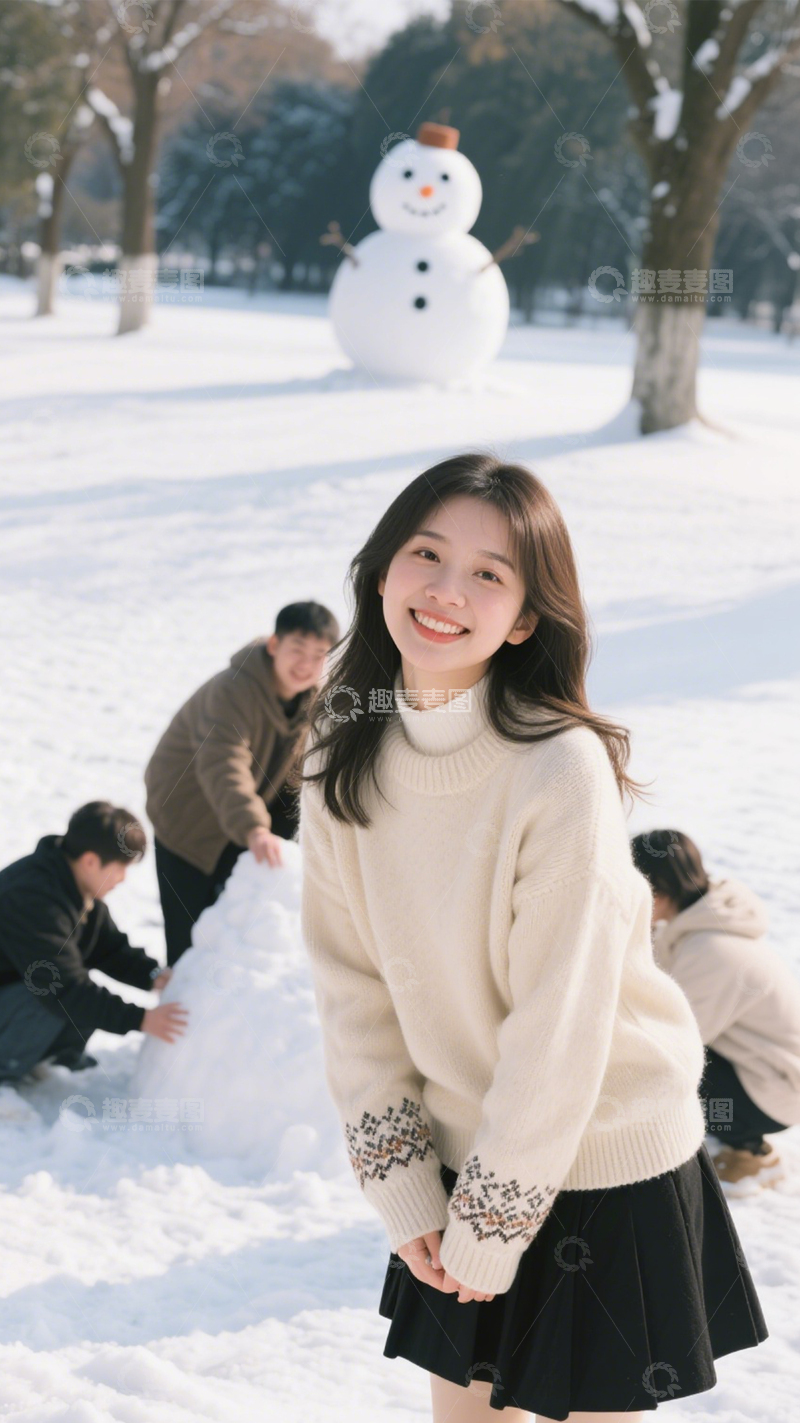 高清大图下载【趣麦麦图】秋冬毛衣温暖氛围