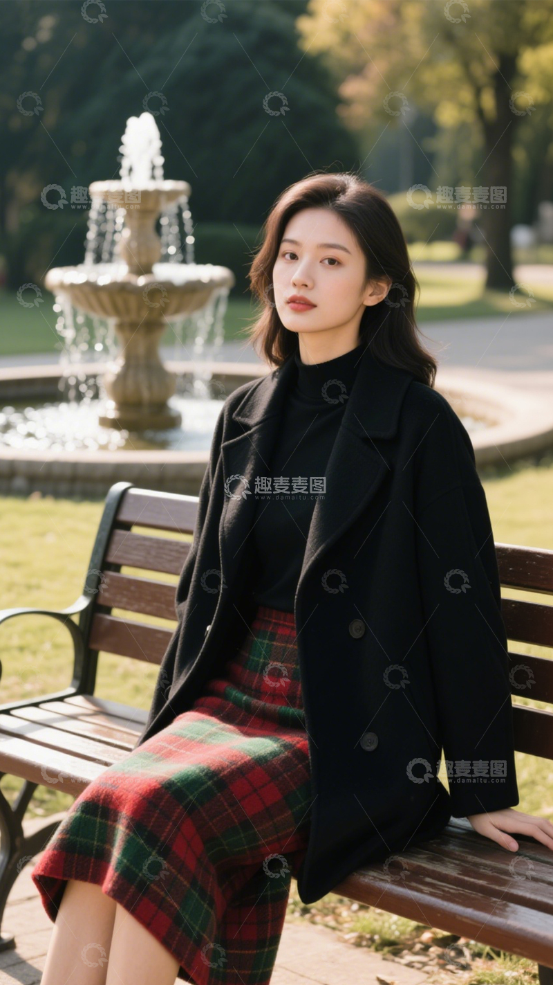 高清大图下载【趣麦麦图】文艺街拍复古穿搭1